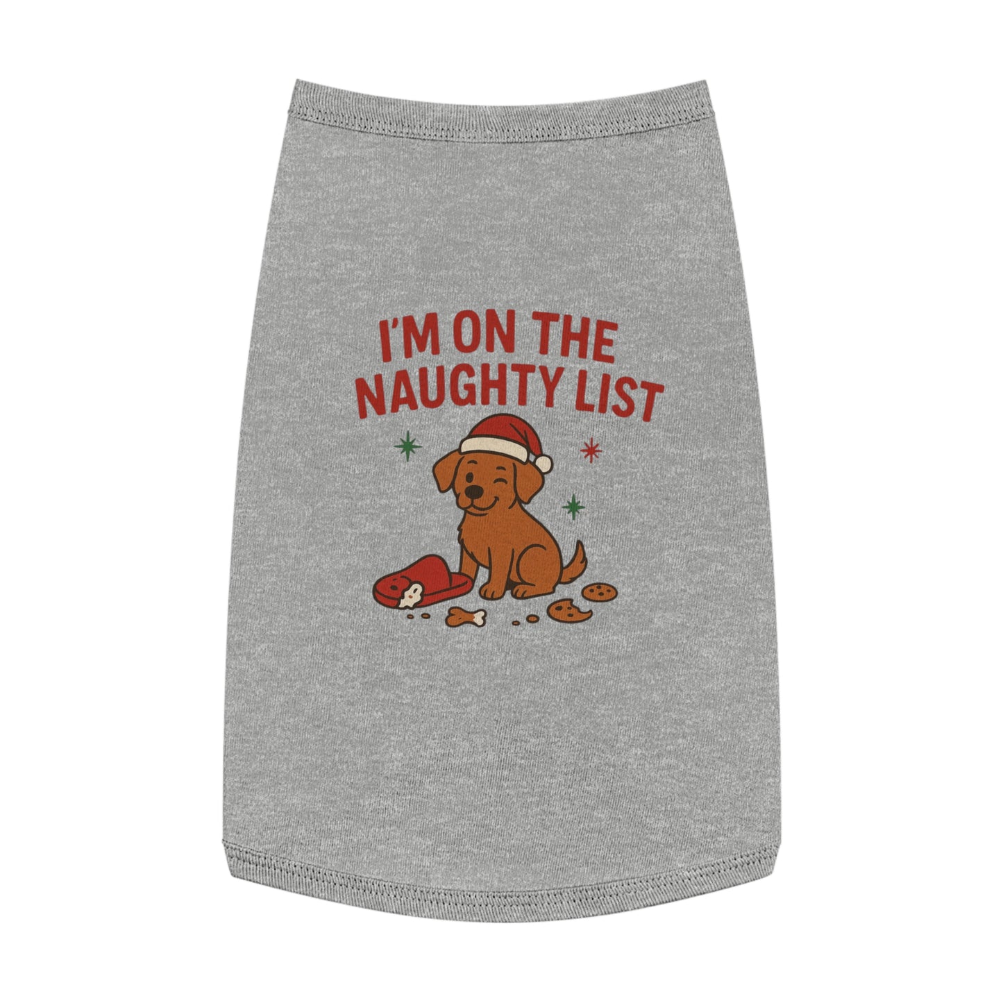 Pet Tank Top - 'I’m On The Naughty List' Christmas Dog Tank