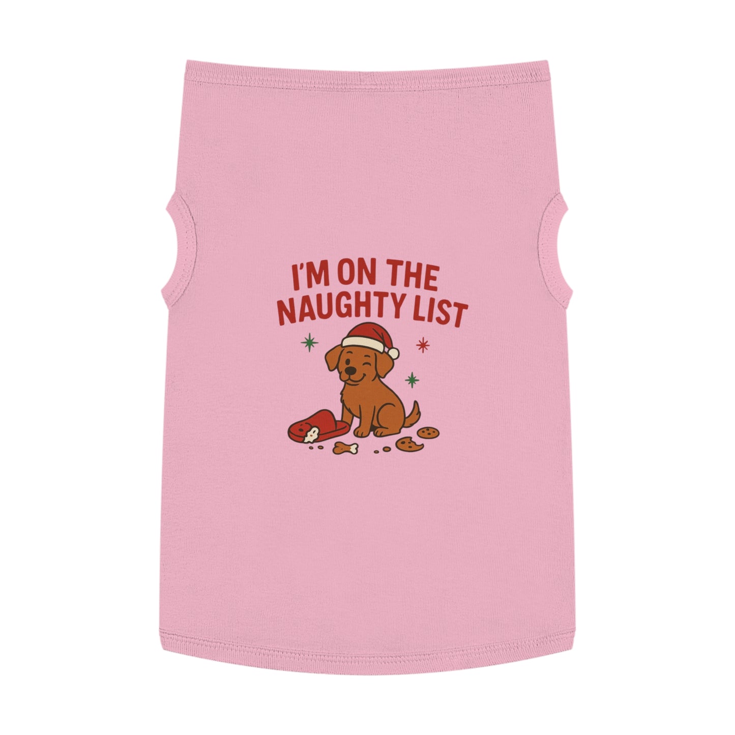 Pet Tank Top - 'I’m On The Naughty List' Christmas Dog Tank