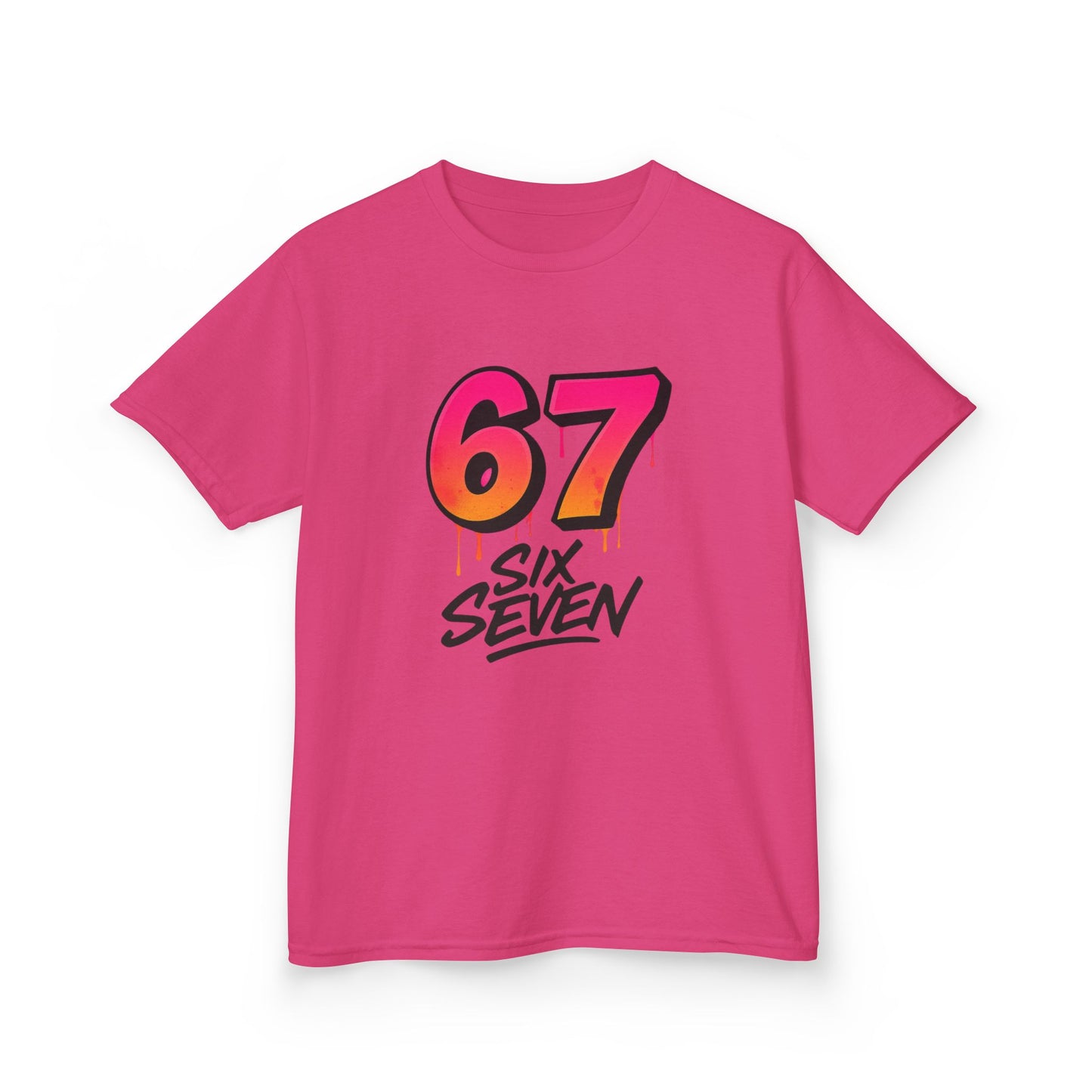 Kids '67 Six Seven' Graphic Tee — Retro Drip Number Shirt